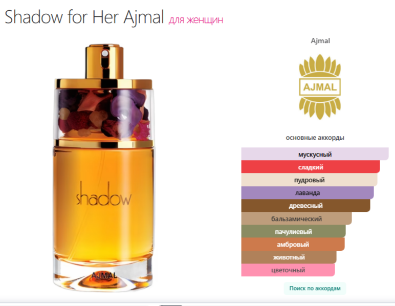 Духи AJMAL Shadow II for her (Yellow) Аджмал Шадоу 75 мл