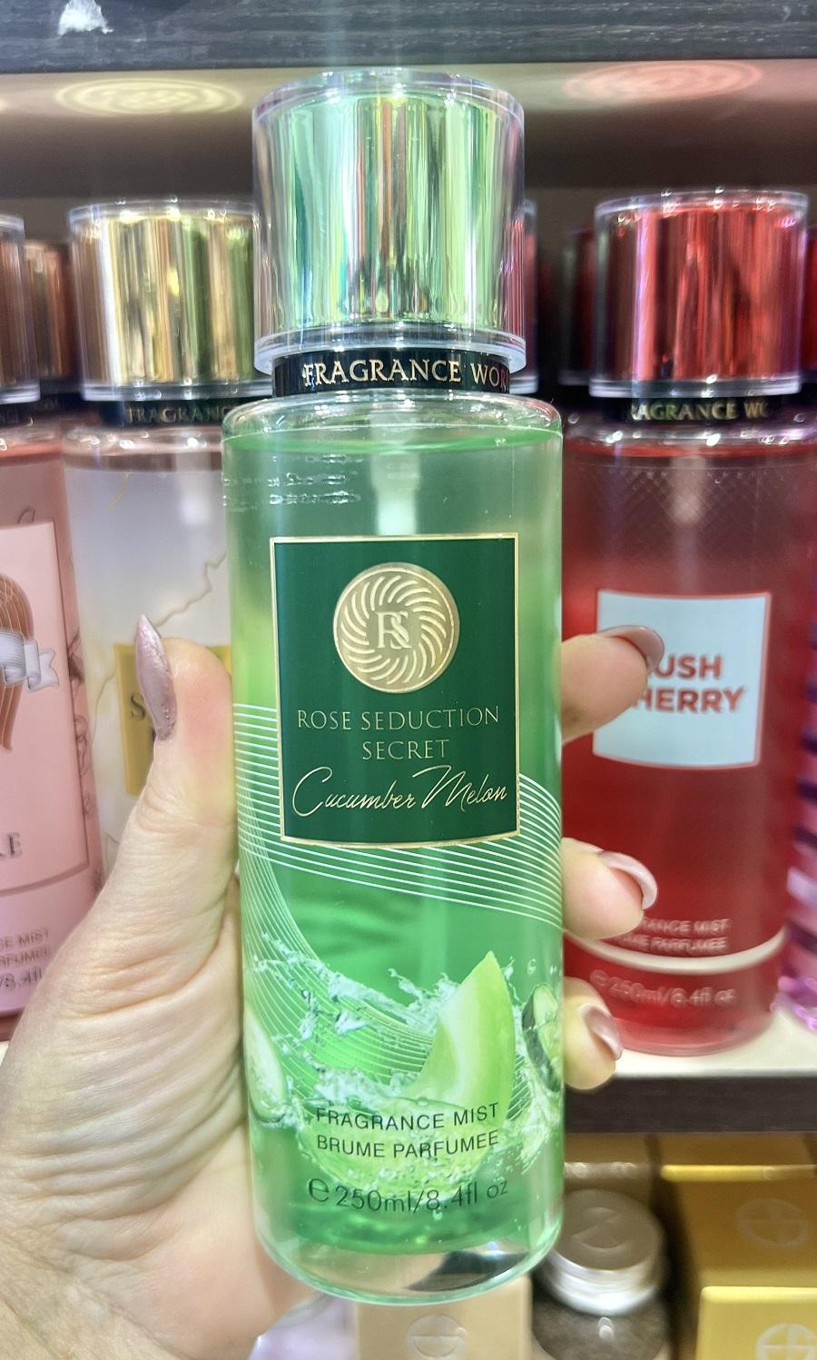 Шиммер для тела Rose Seduction Secret Cucumber Melon Fagrance Mist Огурец Дыня