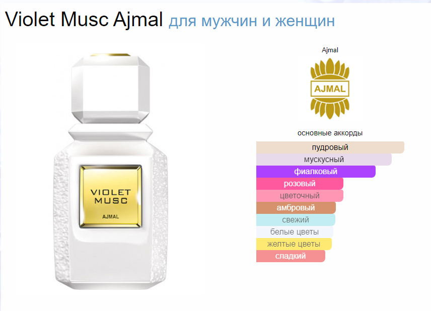 Духи Аджмал Фиолетовый Мускус Violet Musc Ajmal 100 мл