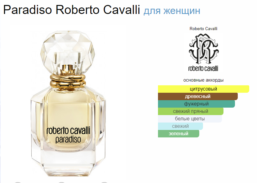 Парадизо Роберто Кавалли Paradiso Roberto Cavalli EDP 50 мл