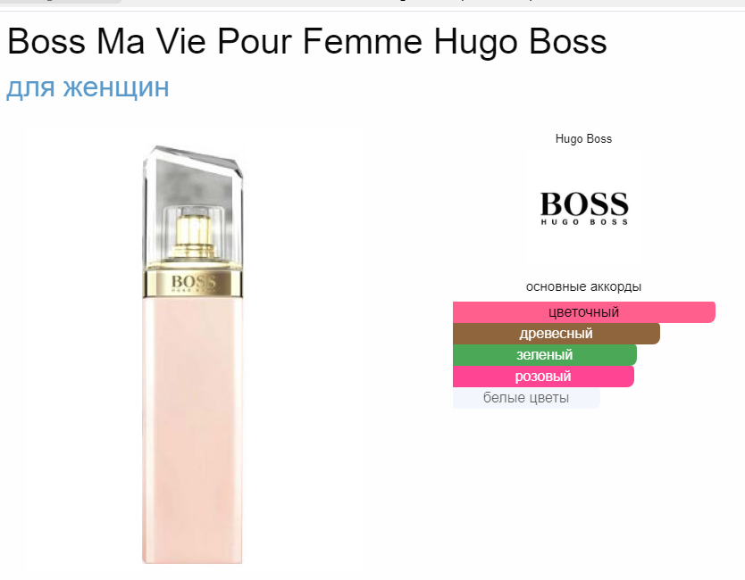 Hugo Boss Ma Vie Pour Femme Хьюго Босс Ма Ви Пур Фем EDP 75 мл
