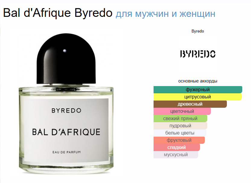 Байредо Африка Byredo Bal D’Afrique EDP 100 мл
