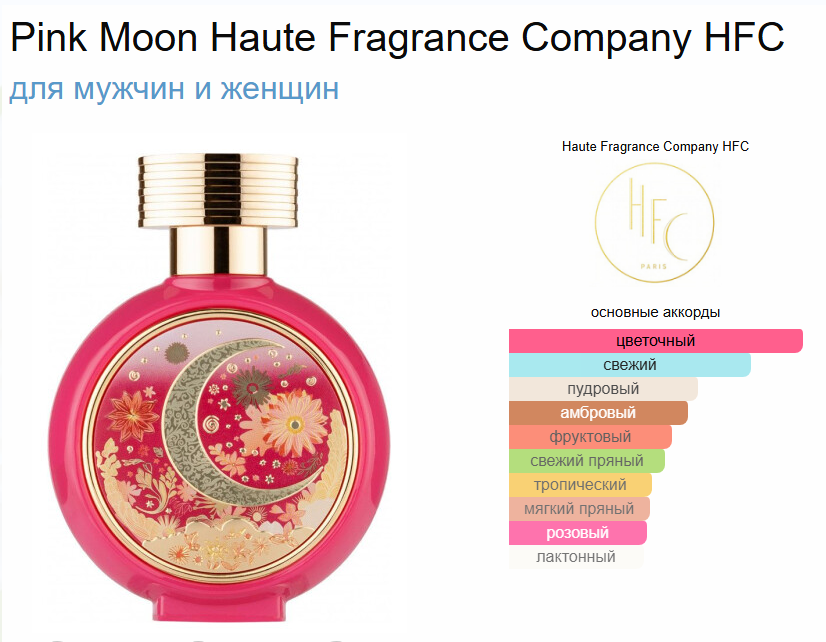 Розовая Луна Хауте Фрагранс Компани Pink Moon Haute Fragrance Company HFC 75 мл
