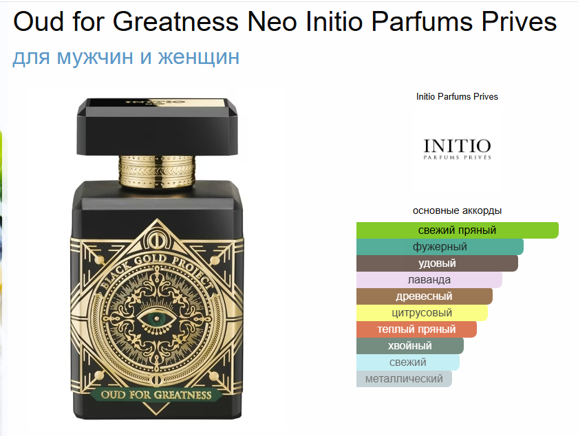 Уд Грейтнесс Нео Инитио Oud for Greatness Neo Initio Parfums Prives 90 мл
