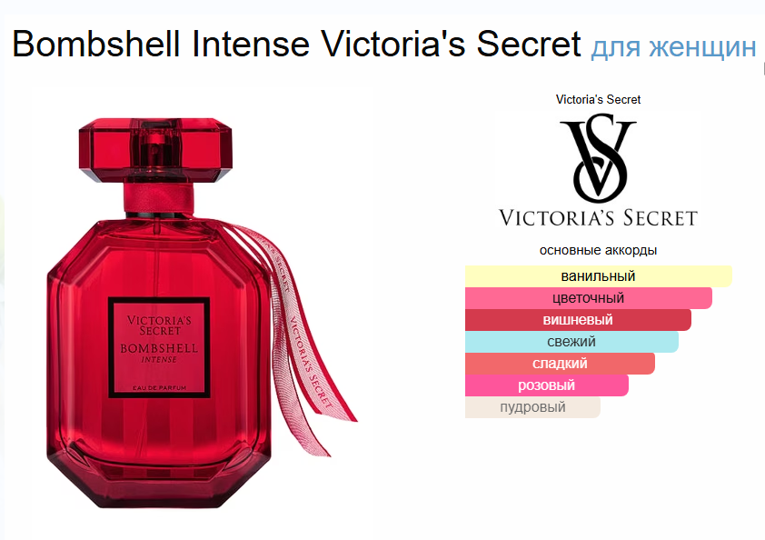 Виктория Сикрет Бобмбшел Интенс Victoria's Secret Bombshell Intense EDP 100 мл