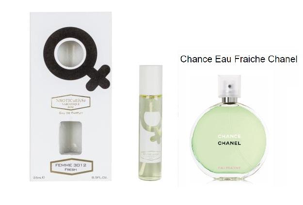 Духи NARKOTIC ROSE & VIP 3012 Шанс Фреш Шанель Chance Eau Fraiche Chanel 25 мл