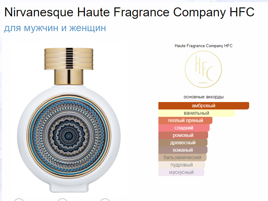 Nirvanesque HFC Haute Fragrance Company Нирвана 75 мл